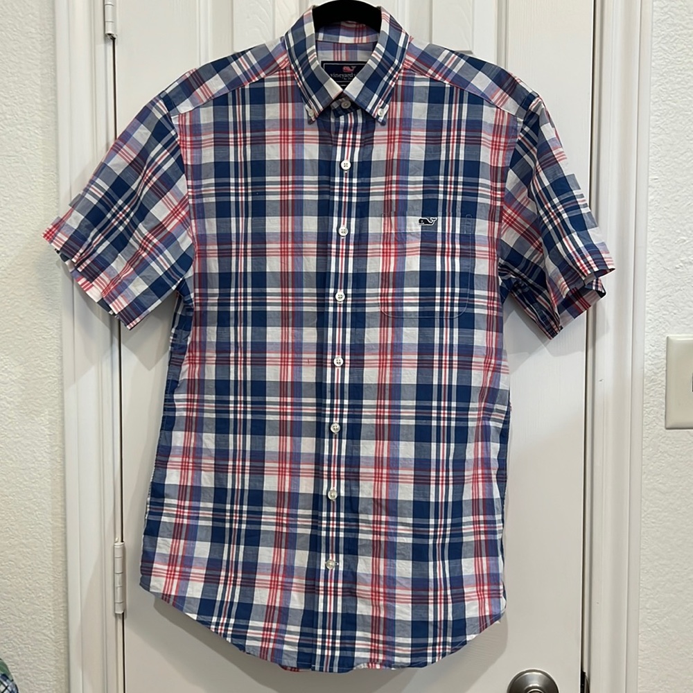 Vineyard Vines Men’s Short Sleeve Tucker Button Down Shirt Size Small